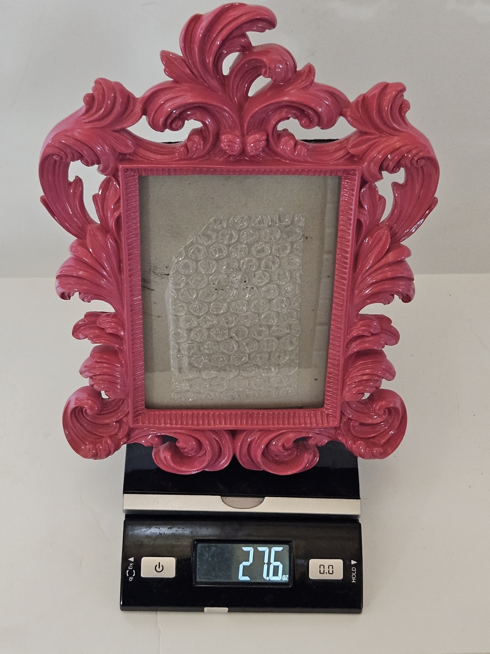 HOT PINK Ornate Rococo Picture Frame 5x7 Baroque Scroll Resin Tabletop Decor - Picture 10 of 12